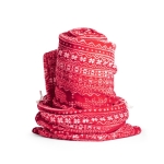 Kerstfleecedeken met fluwelen afwerking 240 g/m2 Norway kleur rood derde weergave