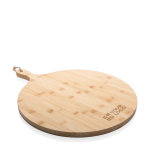 Ronde bamboe snij- en serveerplank Ø40cm Deluxe met afdrukgebied