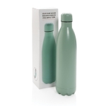 Grote stalen fles met thermosfunctie 750ml Lifestyle Premium kleur groen weergave met doos