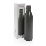 Grote stalen fles met thermosfunctie 750ml Lifestyle Premium kleur donkergrijs weergave met doos