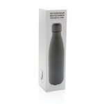 Grote stalen fles met thermosfunctie 750ml Lifestyle Premium kleur donkergrijs tweede weergave met doos