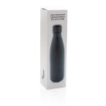 Grote stalen fles met thermosfunctie 750ml Lifestyle Premium kleur donkerblauw tweede weergave met doos