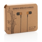 Bamboe Oordopjes met Magnetische functie Bamboo kleur zwart tweede weergave met doos