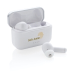 Premium Quality Two-Tone Box in-ear koptelefoon Pro Elite kleur wit weergave met logo