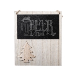 Kerstornament met schrijfbord en magneet Magnet Chalk kleur licht hout vierde weergave