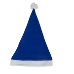 Klassieke kerstmuts met logo in diverse kleuren Santa Colors kleur blauw