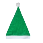 Klassieke kerstmuts met logo in diverse kleuren Santa Colors kleur groen