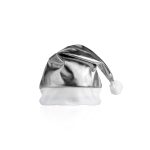 Polyester kerstmuts bedrukken met metallic afwerking Santa Shiny kleur zilver  negende weergave