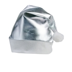 Polyester kerstmuts bedrukken met metallic afwerking Santa Shiny kleur zilver