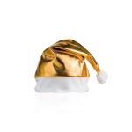 Polyester kerstmuts bedrukken met metallic afwerking Santa Shiny kleur goud  negende weergave