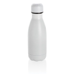 Zeer kleine stalen thermosfles met logo 260ml Lifestyle Premium Mini kleur wit