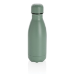 Zeer kleine stalen thermosfles met logo 260ml Lifestyle Premium Mini kleur groen