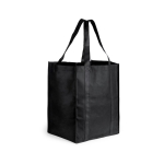 Grote non woven tassen in diverse kleuren 80 g/m2 Shopper kleur zwart  negende weergave