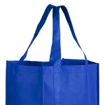 Grote non woven tassen in diverse kleuren 80 g/m2 Shopper kleur blauw tweede weergave