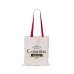 Katoenen tas met lange gekleurde hengsels 100 g/m2 Cotton Colour kleur rood tweede weergave