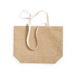 Duurzame jute tas met katoenen handvatten 250 g/m2 Jute ExtraPlus kleur naturel eerste weergave