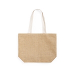 Duurzame jute tas met katoenen handvatten 250 g/m2 Jute ExtraPlus kleur naturel vierde weergave