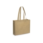 Brede non woven tas met logo met lange handvatten 80 g/m2 Gourmet Large kleur bruin  negende weergave