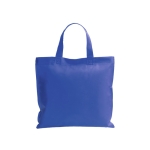 Non woven tas met korte gekleurde handvatten 80 g/m2 Bazaar Short kleur blauw  negende weergave