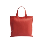 Non woven tas met korte gekleurde handvatten 80 g/m2 Bazaar Short kleur rood  negende weergave