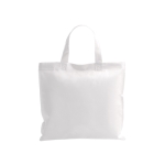 Non woven tas met korte gekleurde handvatten 80 g/m2 Bazaar Short kleur wit  negende weergave