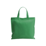 Non woven tas met korte gekleurde handvatten 80 g/m2 Bazaar Short kleur groen  negende weergave