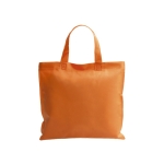 Non woven tas met korte gekleurde handvatten 80 g/m2 Bazaar Short kleur oranje  negende weergave