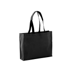 Non woven tas in felle kleur bestendig 9kg 100 g/m2 Black Handle kleur zwart  negende weergave