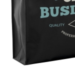 Non woven tas in felle kleur bestendig 9kg 100 g/m2 Black Handle kleur zwart zesde weergave