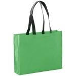 Non woven tas in felle kleur bestendig 9kg 100 g/m2 Black Handle kleur groen