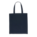 Versterkte tas bedrukken van gerecycled katoen 145 g/m2 Waterless kleur marineblauw tweede weergave