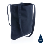 Gerecyclede tas met lange handvatten 330 g/m2 Waterless Strong kleur blauw