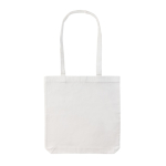 Gerecyclede tas met lange handvatten 330 g/m2 Waterless Strong kleur wit tweede weergave