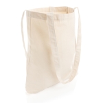 Gerecyclede tas met lange handvatten 330 g/m2 Waterless Strong kleur naturel derde weergave