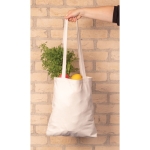 Gerecyclede tas met lange handvatten 330 g/m2 Waterless Strong kleur naturel sfeer weergave