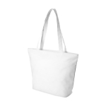 Canvas tas met compartimenten en ritssluiting Zipper Infinity kleur wit