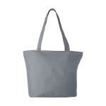 Canvas tas met compartimenten en ritssluiting Zipper Infinity kleur grijs