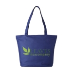 Canvas tas met compartimenten en ritssluiting Zipper Infinity kleur koningsblauw tweede weergave zeefdruk