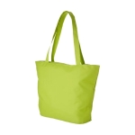 Canvas tas met compartimenten en ritssluiting Zipper Infinity kleur limoen groen