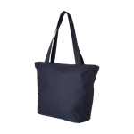 Canvas tas met compartimenten en ritssluiting Zipper Infinity kleur marineblauw