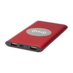 Powerbank met batterij-indicator Powercard 8.000 mAh Chargepad Pro kleur rood tweede weergave