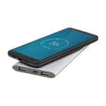 Powerbank met batterij-indicator Powercard 8.000 mAh Chargepad Pro kleur zilver