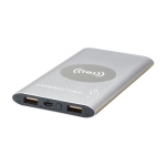 Powerbank met batterij-indicator Powercard 8.000 mAh Chargepad Pro kleur zilver weergave bedrukking logo 2