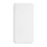 Powerbanks met logo met twee poorten 5.000 mAh USB Hero kleur wit tweede weergave achterkant