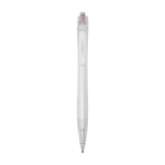 Gerecyclede eco pen met logo en blauwe inkt Marksman® Honhua kleur rood