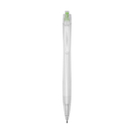 Gerecyclede eco pen met logo en blauwe inkt Marksman® Honhua