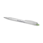 Gerecyclede eco pen met logo en blauwe inkt Marksman® Honhua weergave tampondruk