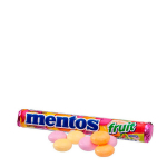 Mentos rol bedrukken met logo Mentos Candy Roll Fruits kleur roze met afdrukgebied