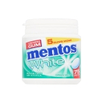 Mentos suikervrije snoeppot relatiegeschenk met logo Wit Mint Groen kleur wit