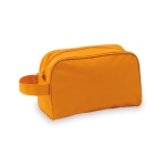 Duurzame polyester toilettas met felgekleurd handvat Handle kleur oranje  negende weergave